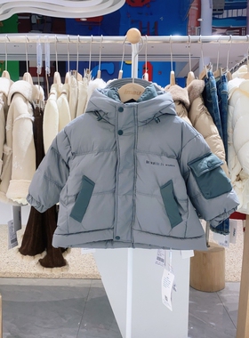 冬季新款imau奕玛童装男小童儿童外套防寒服加厚羽绒服44SF102017