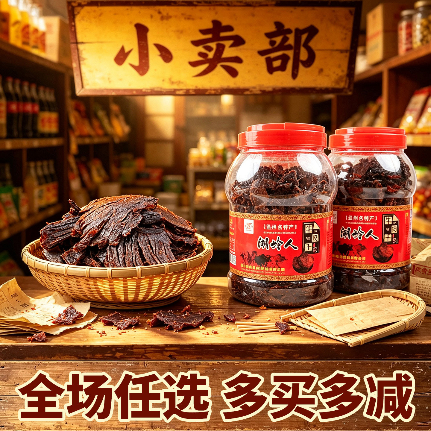 康森温州湖岭手撕黑牛肉干礼盒