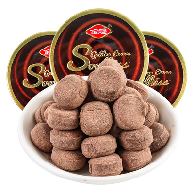 金冠冰吸黑咖啡糖88g罐装零食品