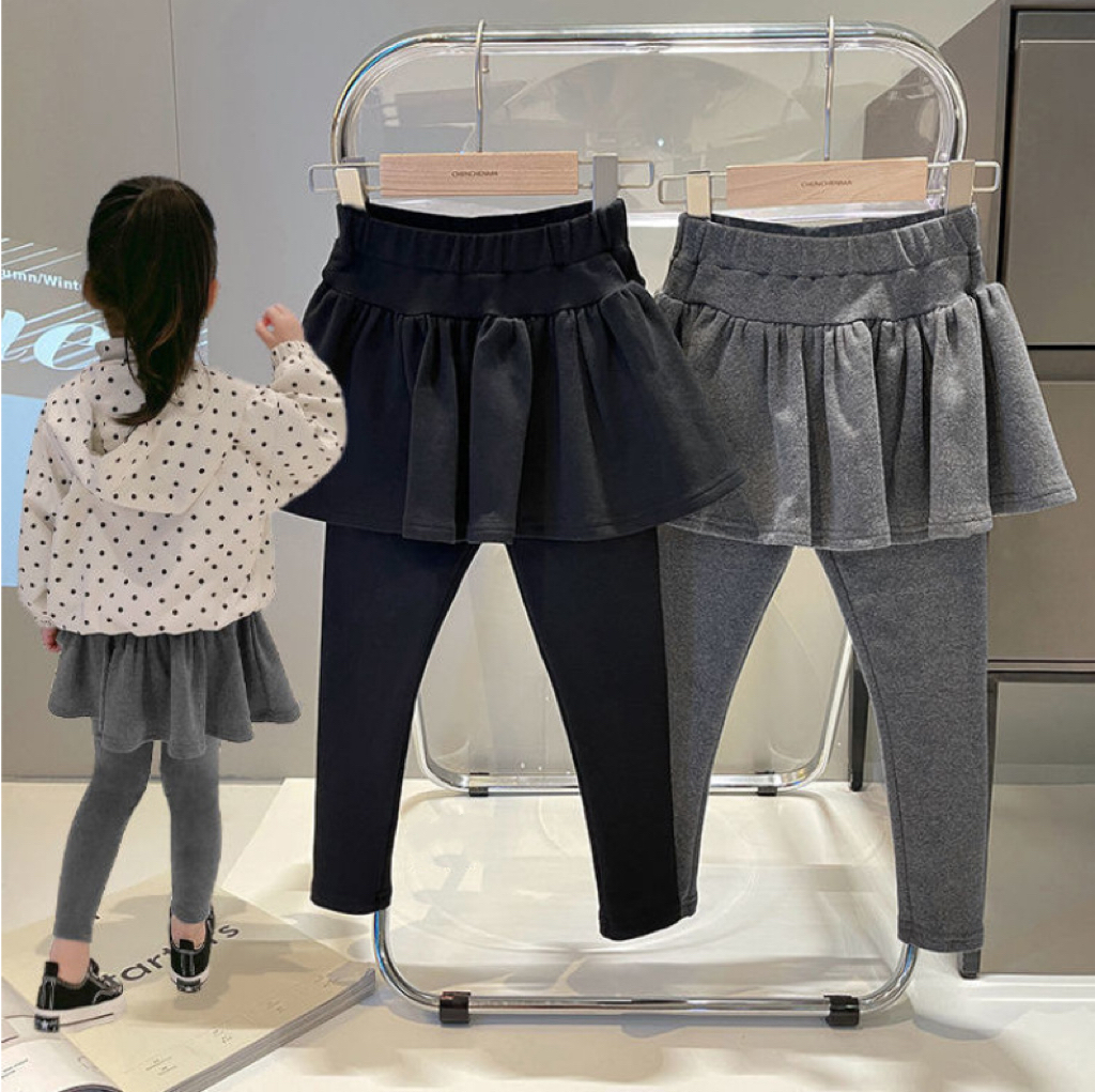 女童装洋气秋冬两件裙裤2024新款