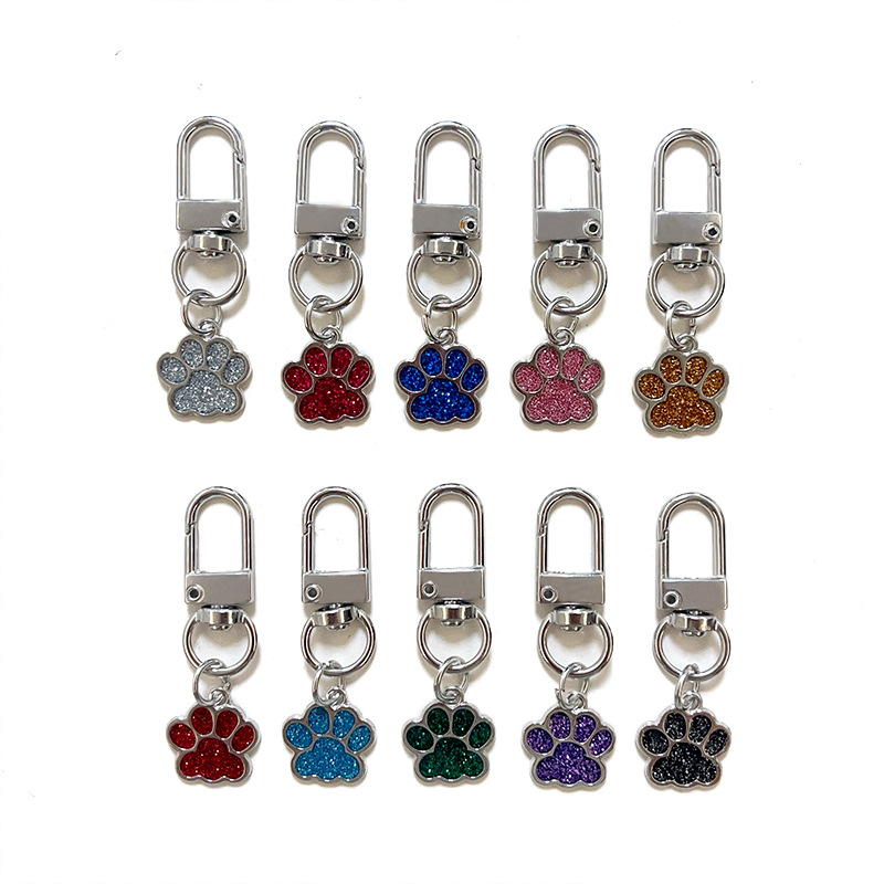 细闪猫爪钥匙扣狗爪挂件车钥匙配饰小众创意迷你可爱挂饰跨境批发