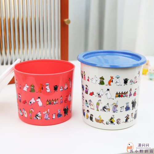 日本moomin姆明亚美80周年限定保鲜水果餐盒微波炉适用800/1000ml