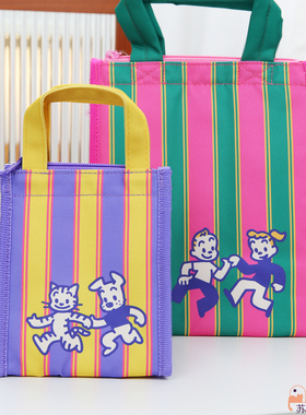 日本OSAMU GOODS复古原田治便当保温午餐手提饭盒袋妈咪小拎包