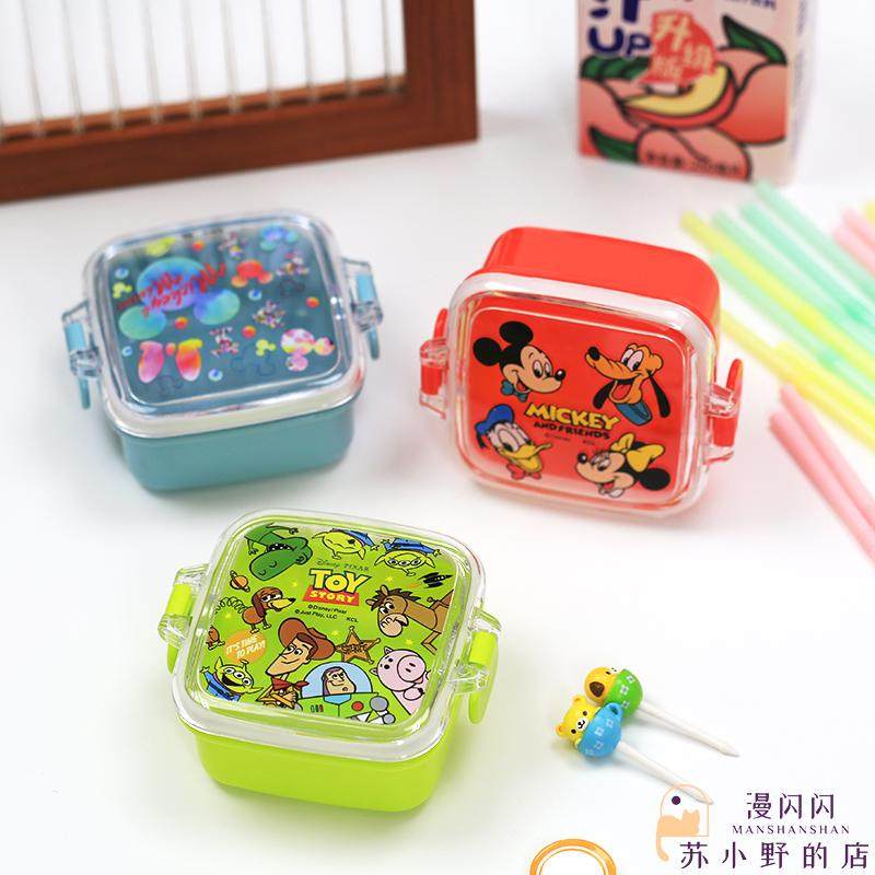 日本购回限定迪士尼玩具汽车总动员米奇儿童零辅食点心迷你便携盒