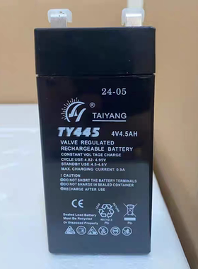 TAIYANG电池TY445 4V4.5AH电子秤 台秤 吊钩秤 计价秤蓄电池
