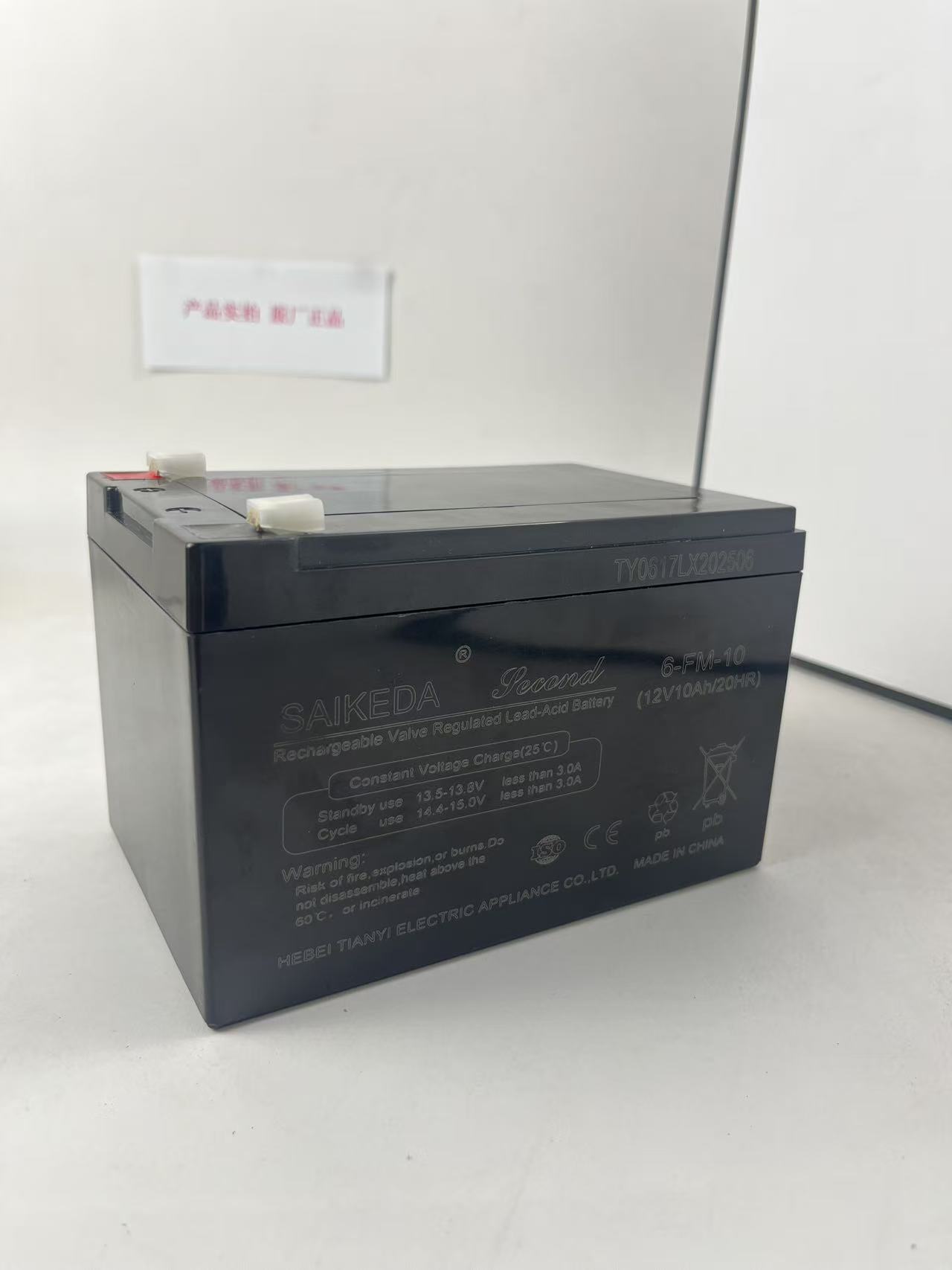 SAIKEDA赛克电池6FM10AH儿童玩具车童车汽车电瓶蓄电池12V10AH