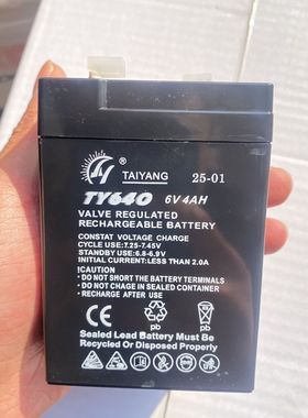 TAIYANG蓄电池 TY640 6V4.0AH电子秤 计价台称 天平秤 玩具车电瓶