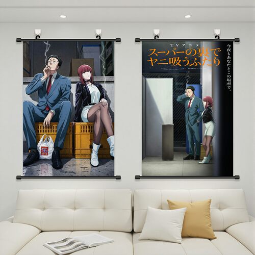 山田小姐挂画海报佐佐木情侣动漫周边在超市后门邂逅两人装饰画