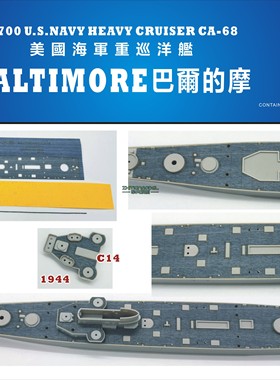 船坞700127 1/700 巴尔的摩号木甲板遮盖纸配小号手057224/05725