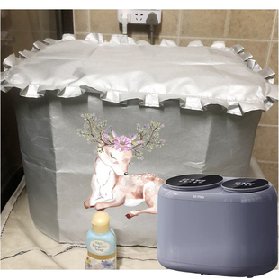 美的双子座分区内衣裤袜子洗衣机罩小型迷你双桶全自动防水防晒套