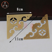 仿古中式 饰镂空铜角花铜包边 纯铜护角柜门樟木箱子包角橱柜全铜装