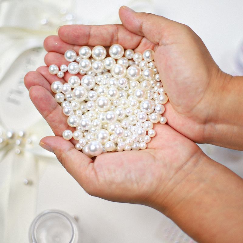 节日仿真彩色珍珠花束蝴蝶结装饰包好材料烘焙蛋糕礼盒抱桶点缀品