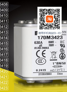 巴斯曼170M3416 3417 3418 3419 170M3420 3421 3422 3423熔断器