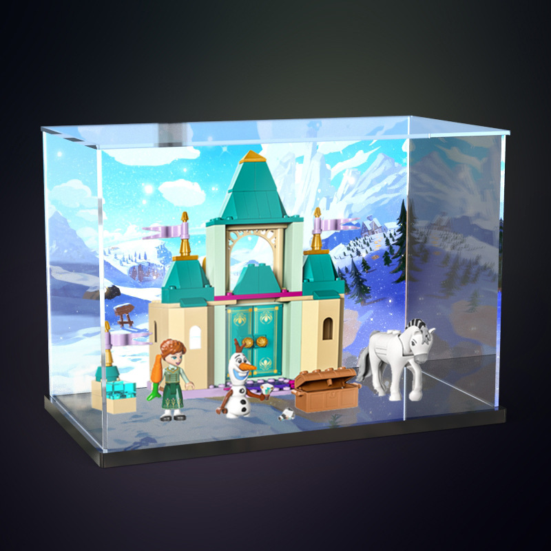 亚克力展示盒适用43204 安娜和雪宝的欢乐城堡拼装模型收纳柜