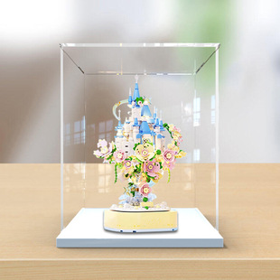 适用未及517203花予城堡手办玩具拼装收纳模型展示盒亚克力防尘盒