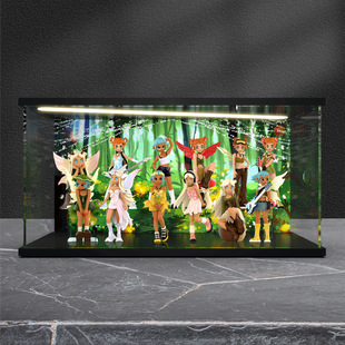 适用POPMART泡泡玛特PeachRiot叛桃朋克仙子系列手办亚克力收纳盒