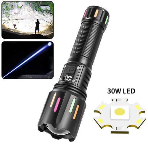 新品白激光LED强光大功率手电