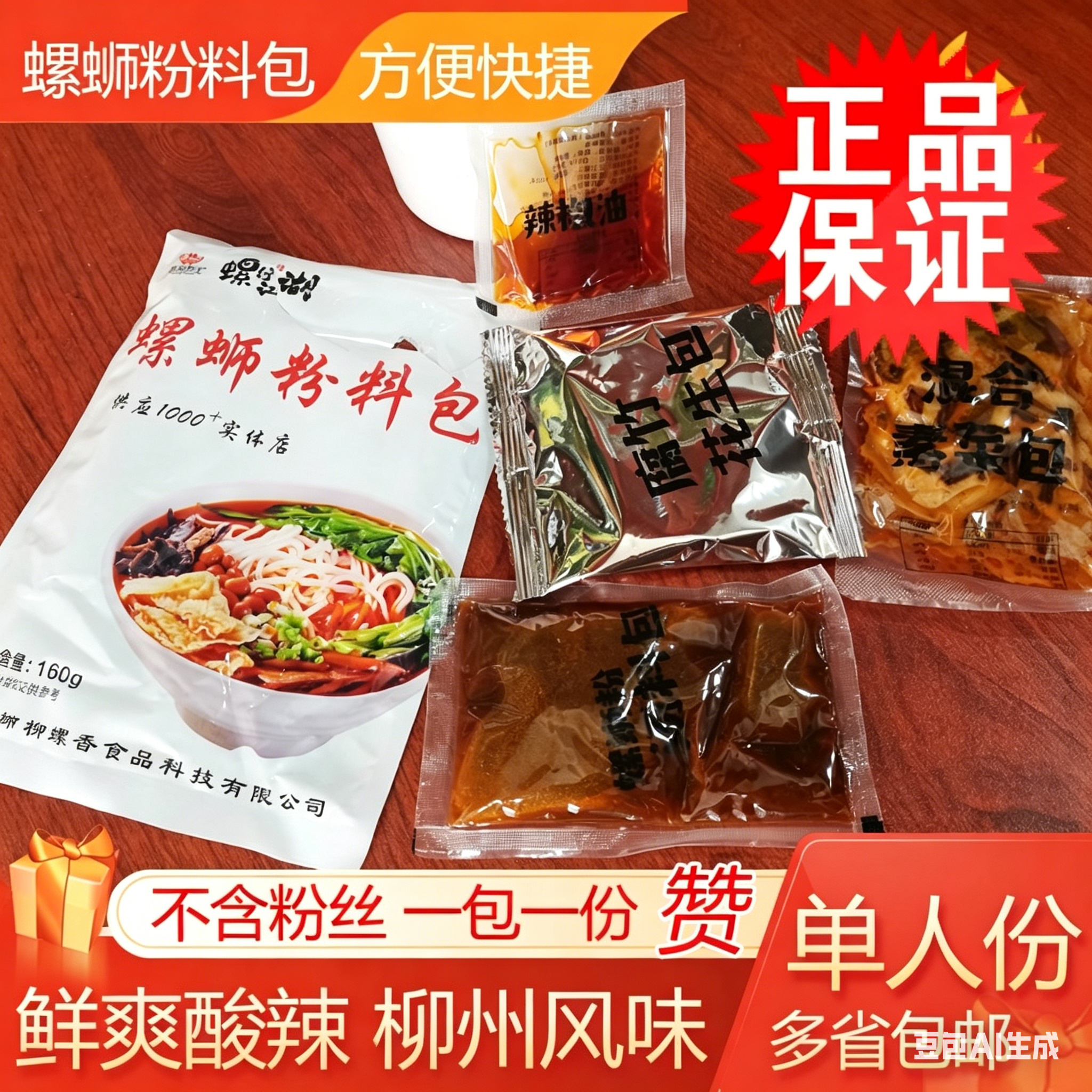 包邮广西桂柳粉王螺蛳粉料包160g速食调料汤料包麻辣烫商用不带粉