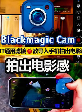 iPhone手机创意电影感调色胶片blackmagic Cam机内直出Lut预设