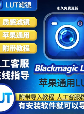 BlackmagicCamera相机预设苹果LUT套装电影感影视+飓风 AppleLog