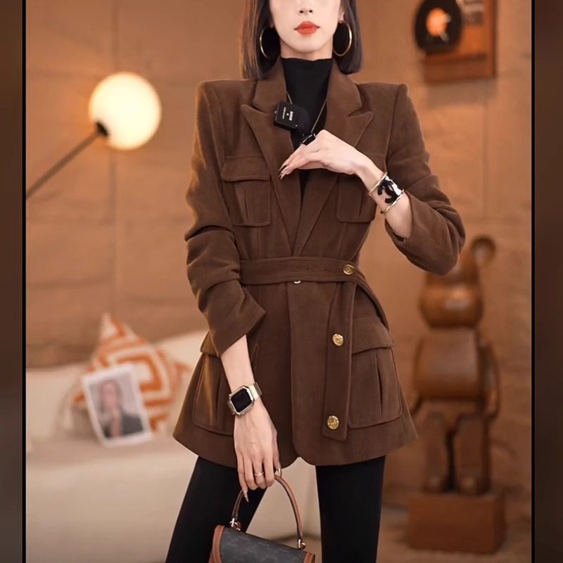 高级感法式西装小个子复古轻熟风外套气质收腰显瘦小西服上衣职业