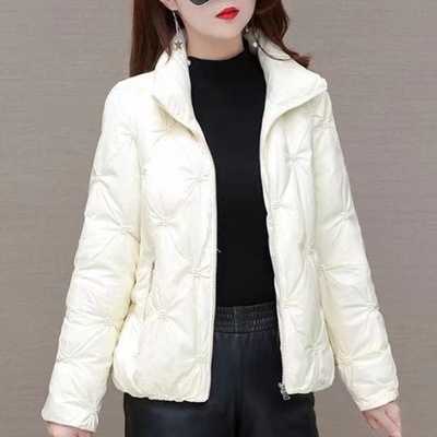 2025年新款冬季羽绒服女士短款轻薄小个子白鸭绒韩版外套修身潮流