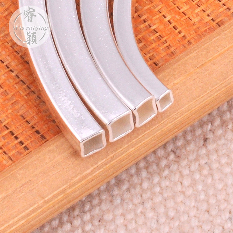 팔꿈치 광장 튜브 수제 DIY 페르시 팔찌 목걸이 꼰 소재 쥬얼리 실버 액세서리