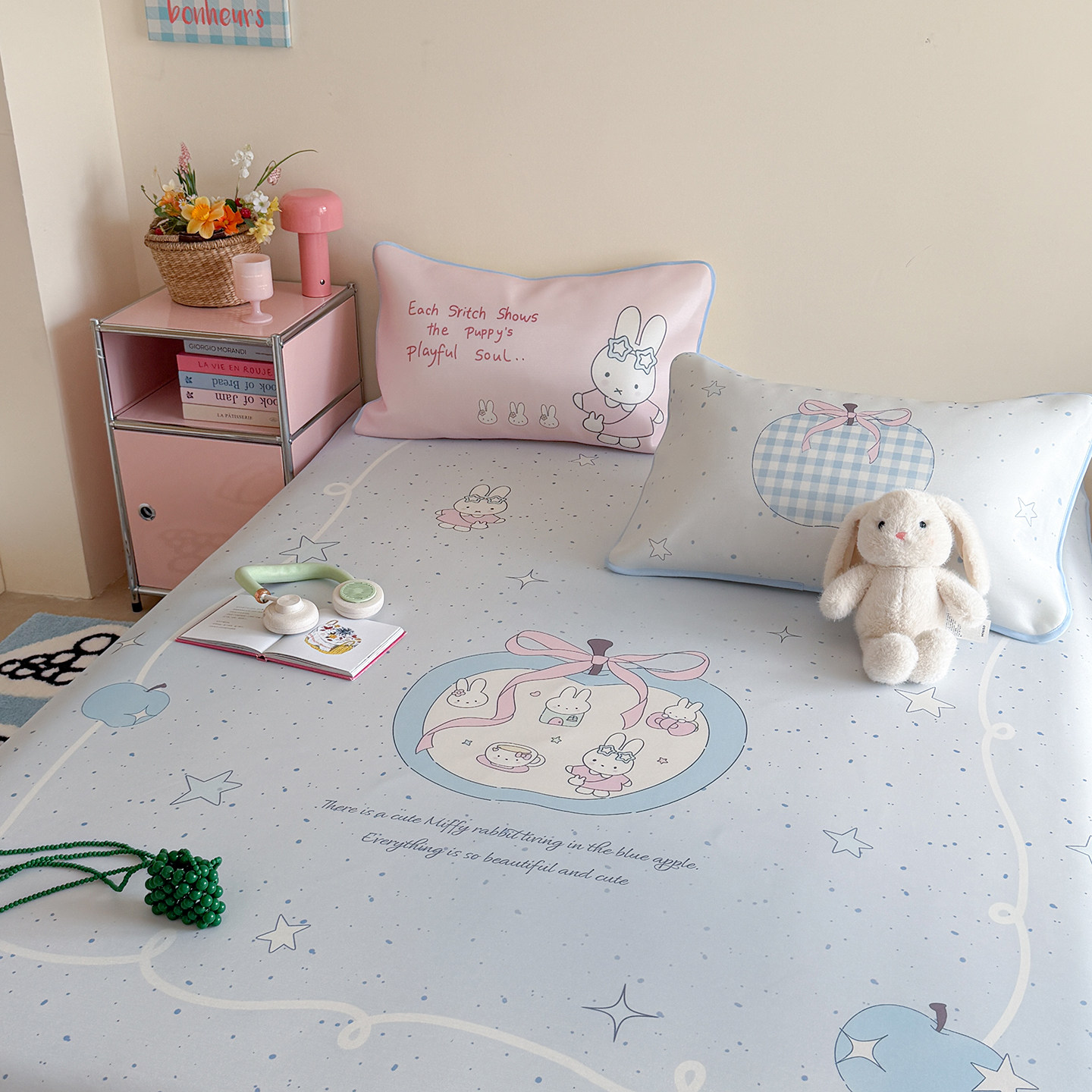 可爱卡通大版冰丝席三件套夏季凉感席空调席学生宿舍夏凉席软席子