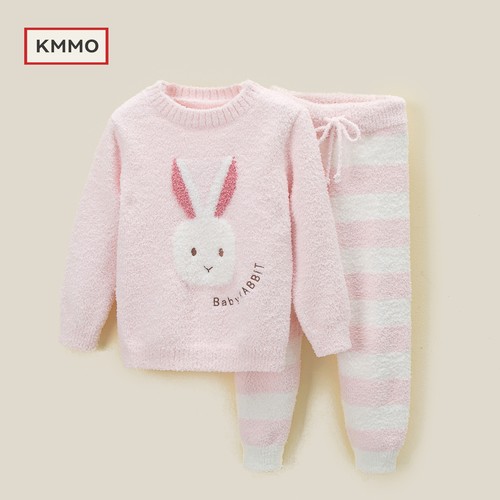 儿童睡衣女童珊瑚绒家居服套装