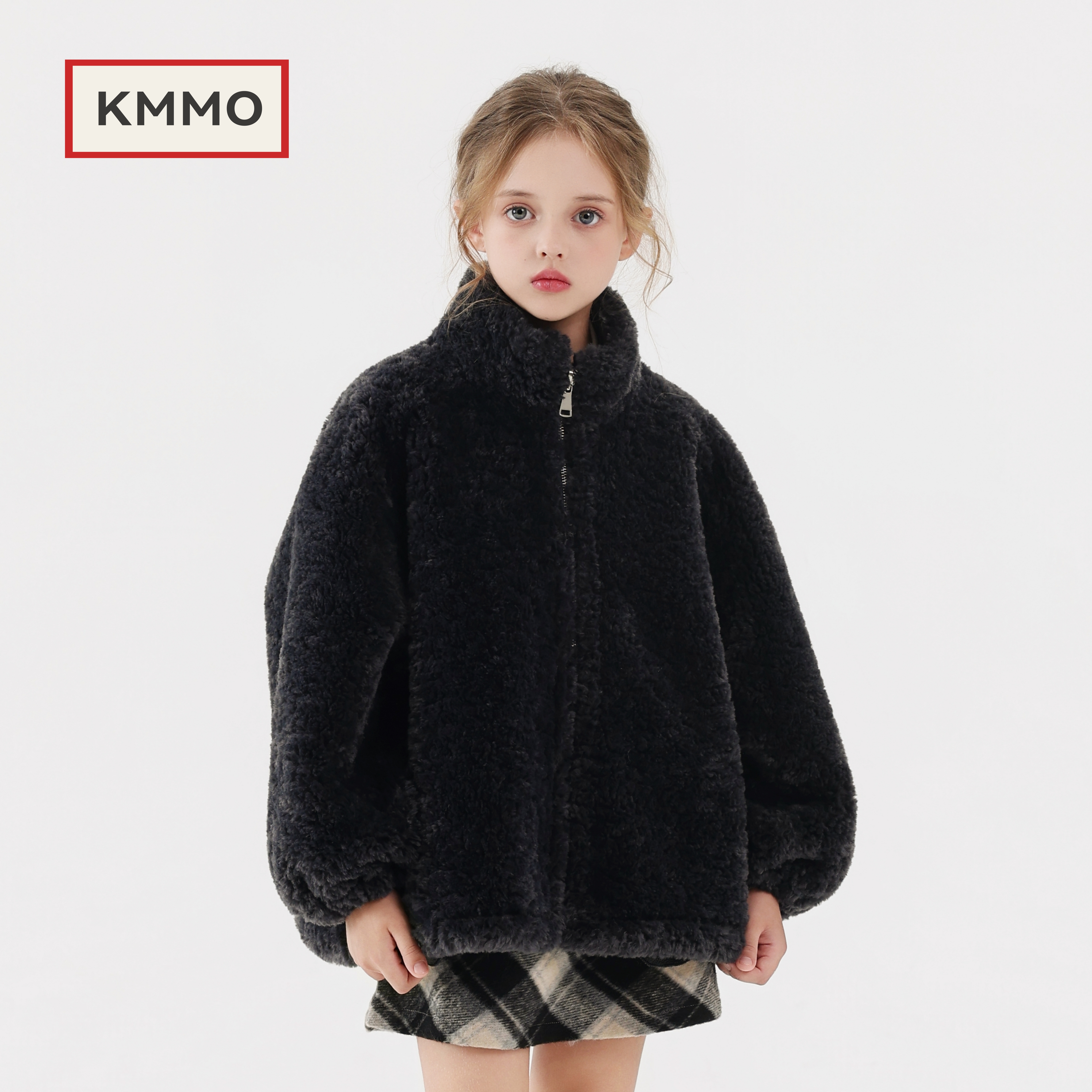 女童外套2025新款中大童仿羊毛