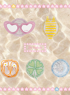 24 hatch旋转拖鞋/流沙游泳圈/镜面墨镜/泳衣/四叶草磁吸支架