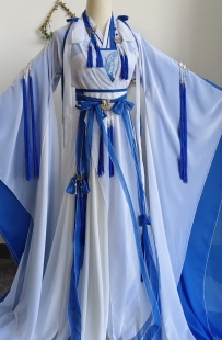 墨花阁【青瑶】古装孤品绝版仙服cos蓝色大师姐清冷古装