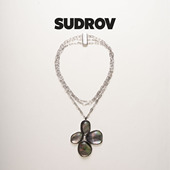 SUDROV素觉LilaMuse®丁香花系列水晶黑贝吊坠项链锁骨链新年礼物