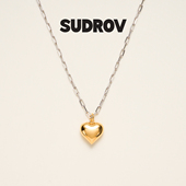 SUDROV素觉项链925银爱心吊坠女锁骨链精美生日新年礼物送女友