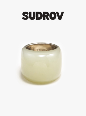 SUDROV素觉和田玉时尚宽戒指