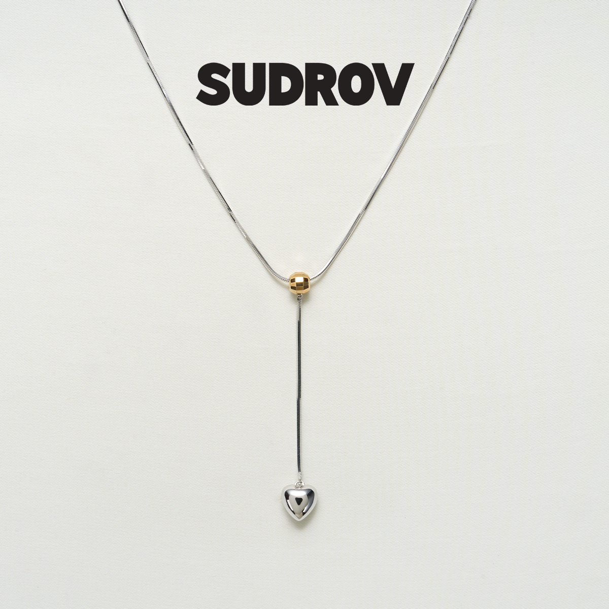 SUDROV素觉爱心吊坠金项链女