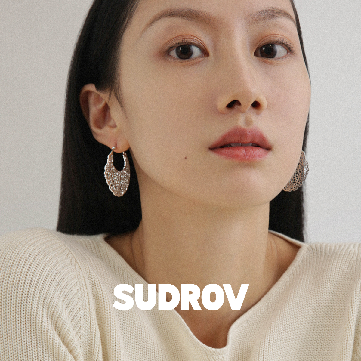 SUDROV素觉独特设计925银大耳饰