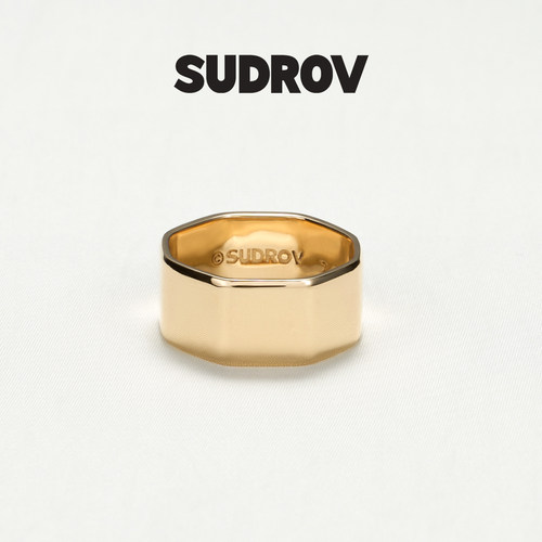 SUDROV/素觉2024年新款极简设计高级感18K金戒指气质轻奢指环女