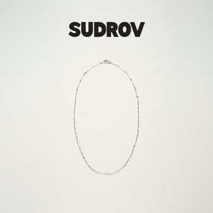 SUDROV素觉项链轻奢高级感手工银项链女毛衣链925银颈链百搭素链