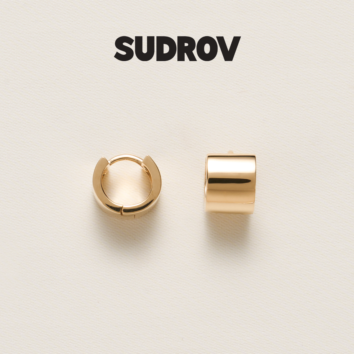 SUDROV素觉轻奢设计18K金耳圈女