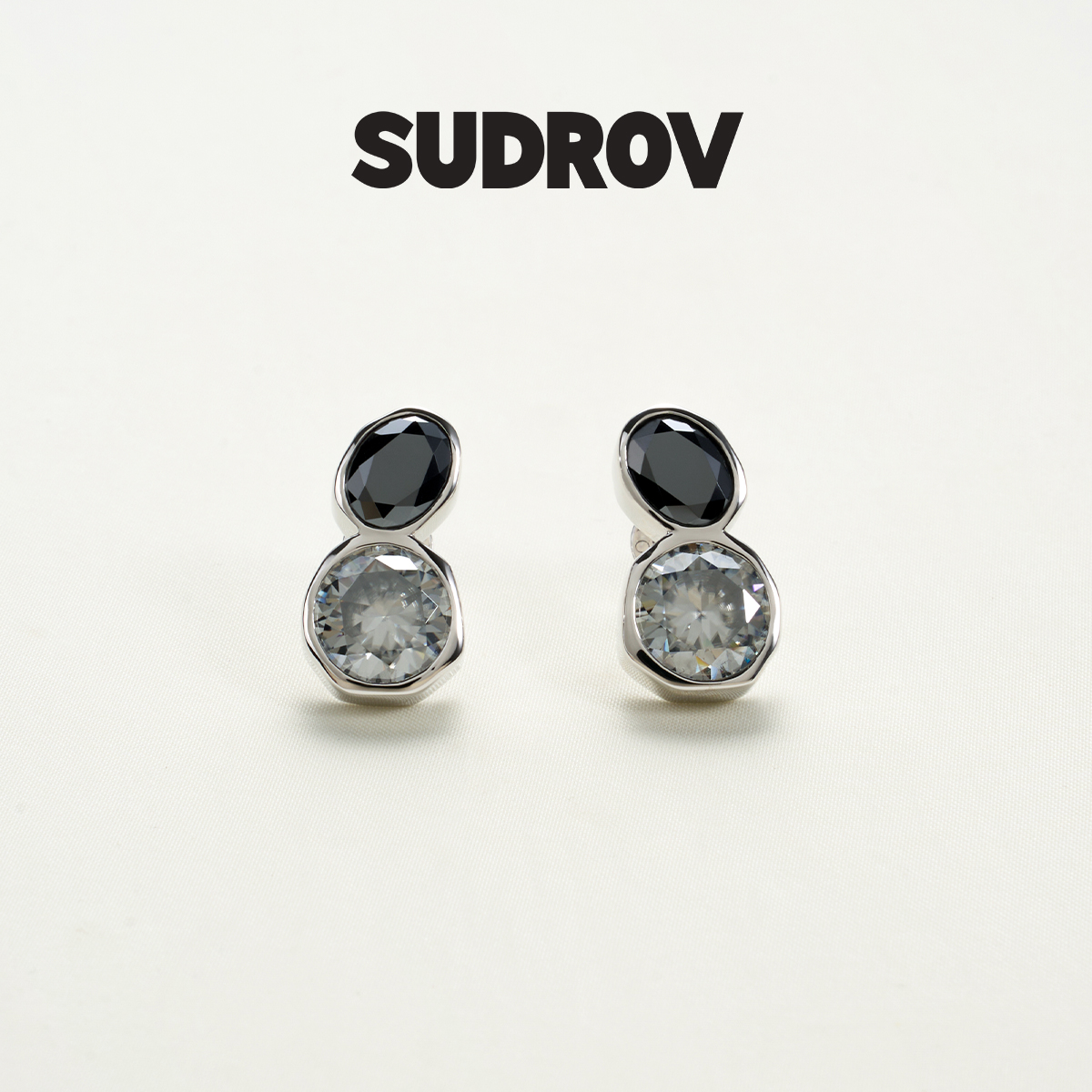 SUDROV素觉925银轻奢莫桑石耳钉