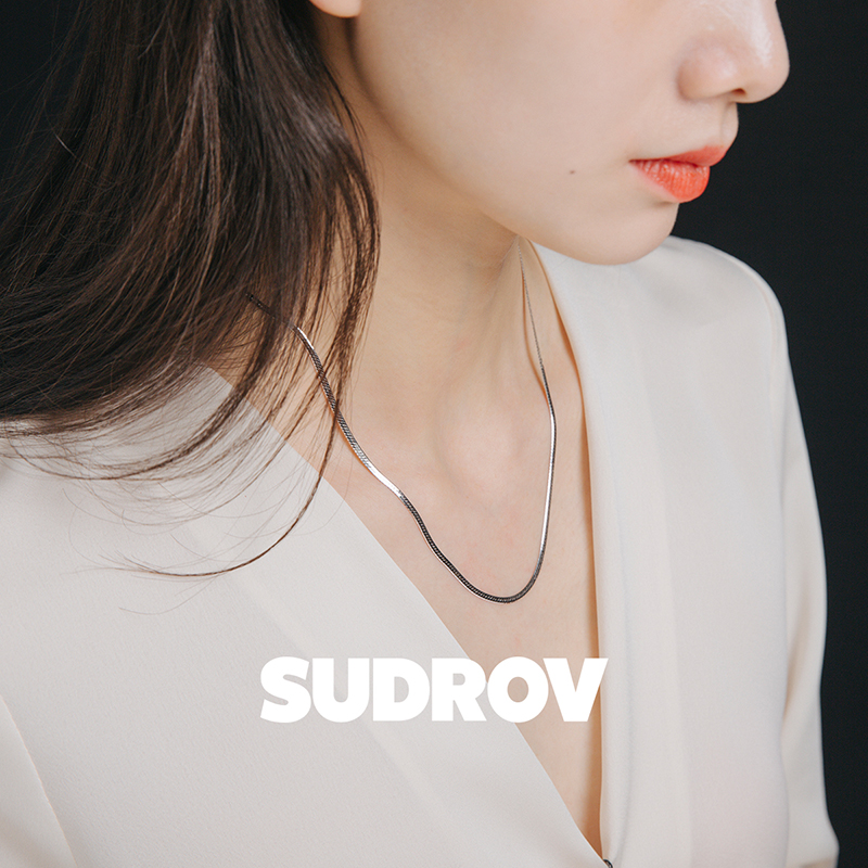 SUDROV素觉925银女蛇骨链