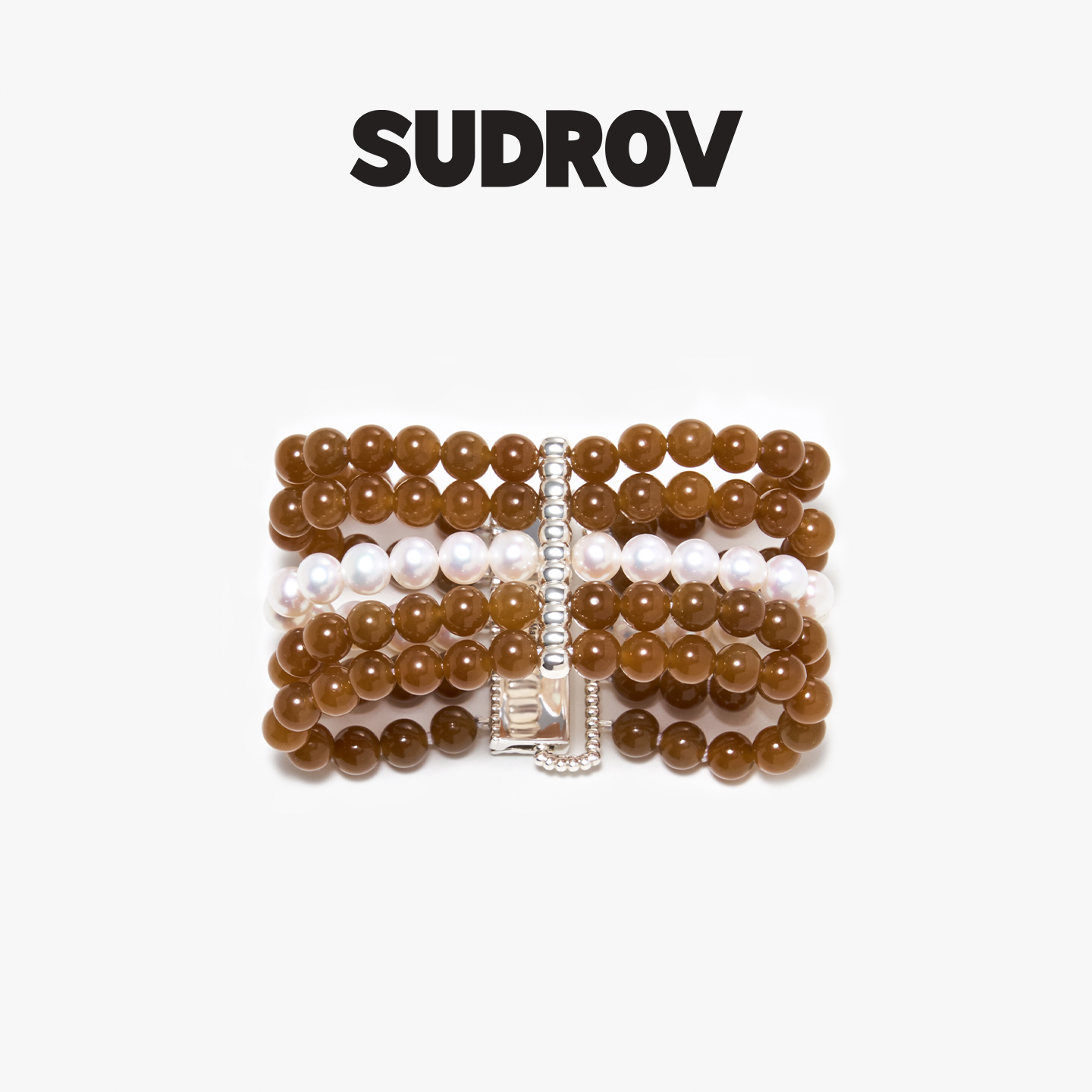 SUDROV素觉和田玉珍珠手链