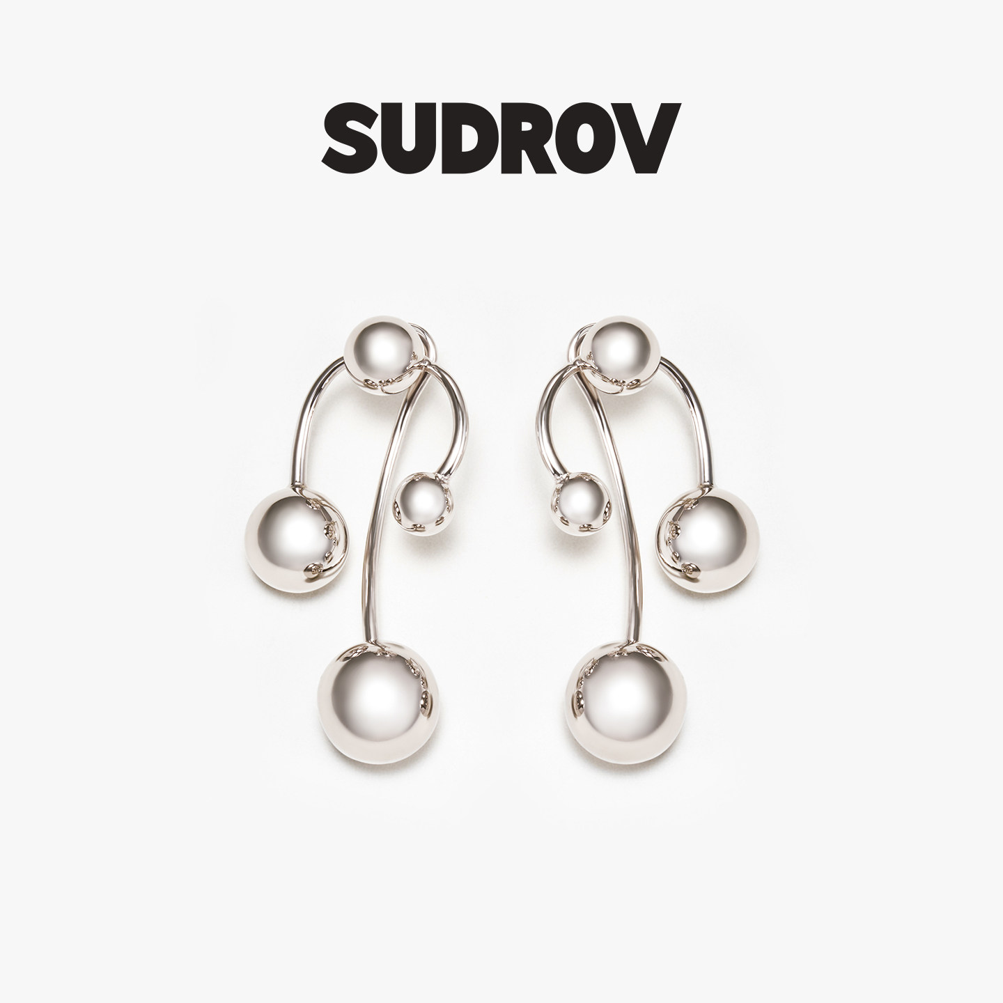 SUDROV素觉2026S/S新品 不一样的温柔素银系列耳坠点滴银球耳环女