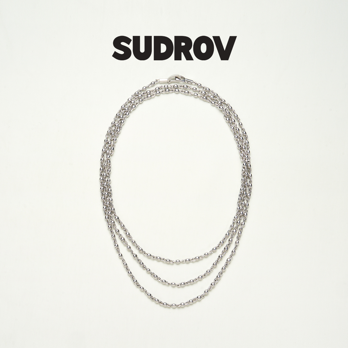 SUDROV/素觉手工925银项链长款毛衣链叠戴锁骨链女