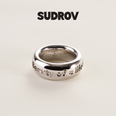 SUDROV素觉戒指食指戒设计感情侣对戒送女朋友生日新年情人节礼物