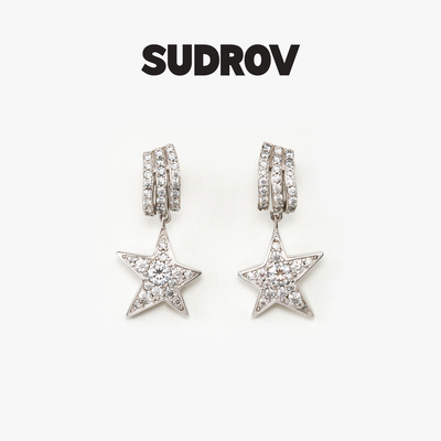 SUDROV素觉奢华莫桑石纯银耳坠