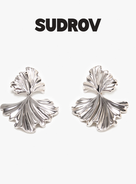 SUDROV/素觉2025F/W Nature Trace™系列925银银杏叶耳环耳坠耳钉