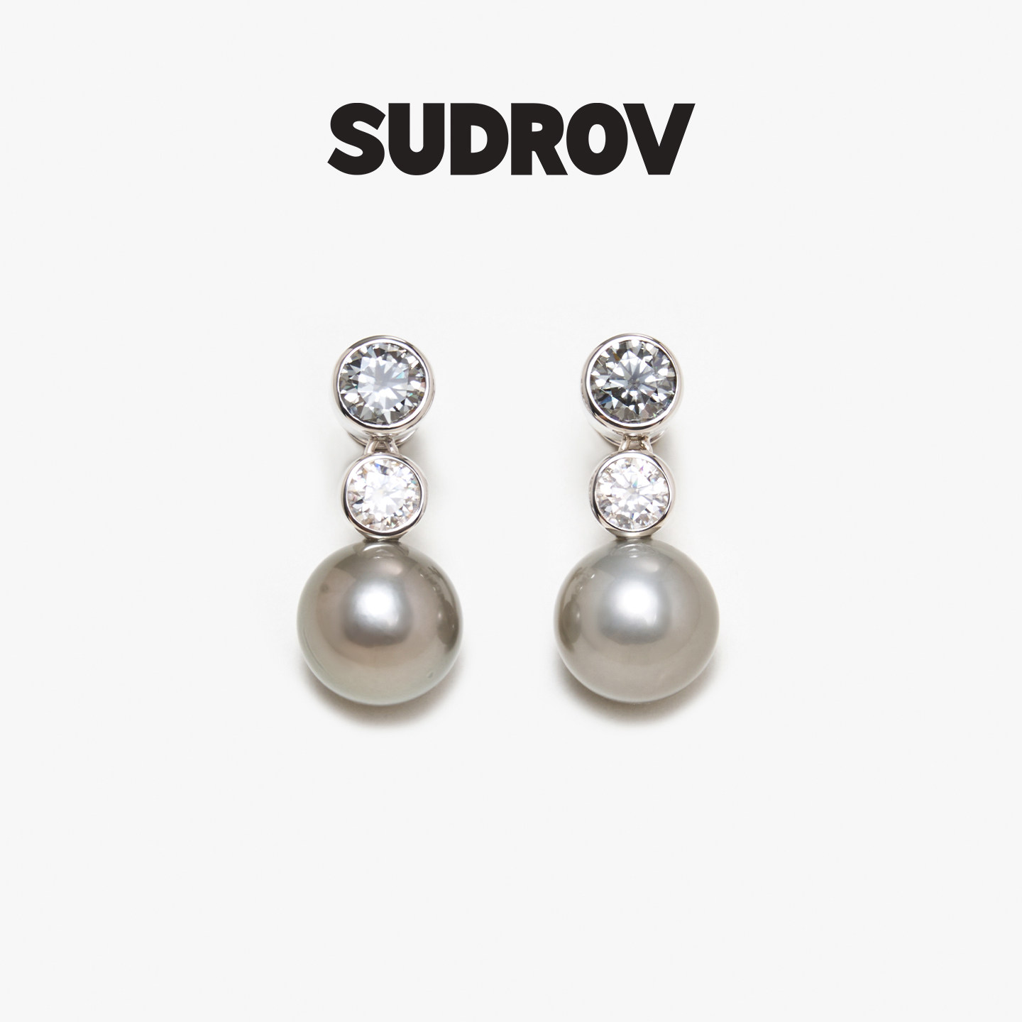 SUDROV/素觉2025F/W光不炽烈但恒久 莫桑石黑珍珠高级感耳坠耳钉,饰品/流行首饰/时尚饰品新,耳钉,淘宝优惠券,粉丝福利购,淘宝优惠卷