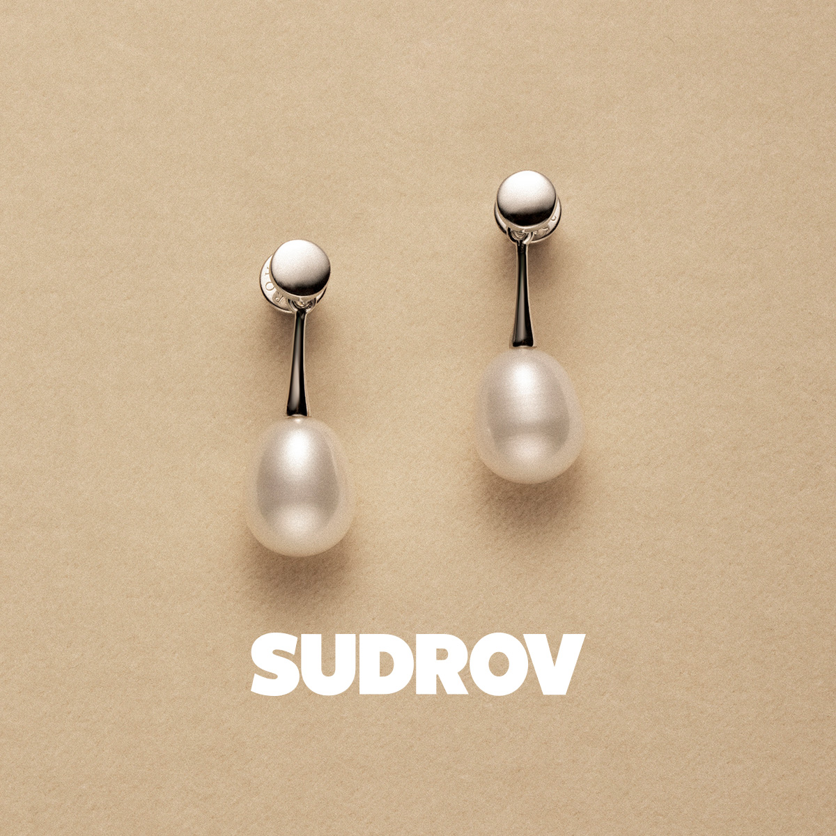 SUDROV素觉复古风简约珍珠耳坠